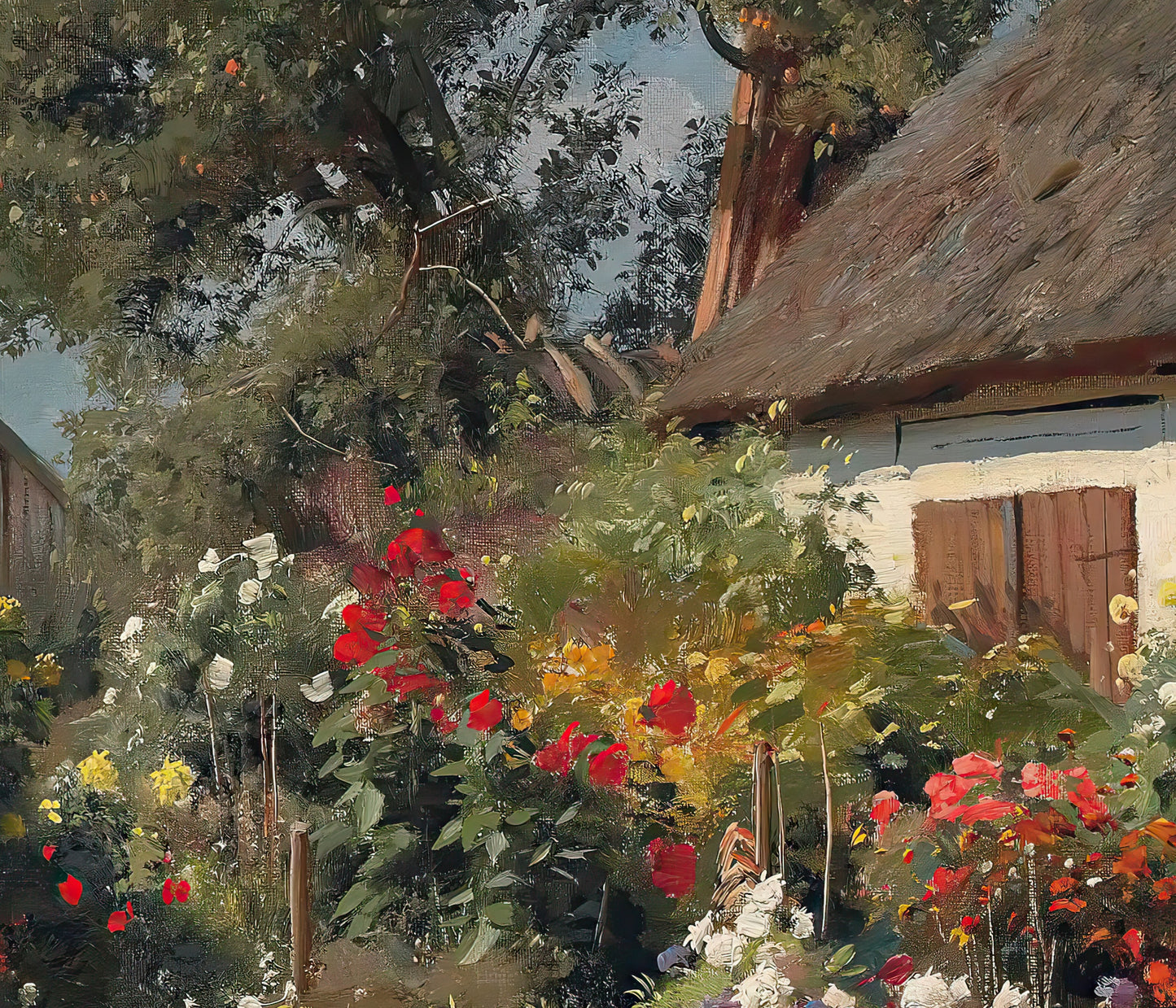 Cottage Garden With Chickens
