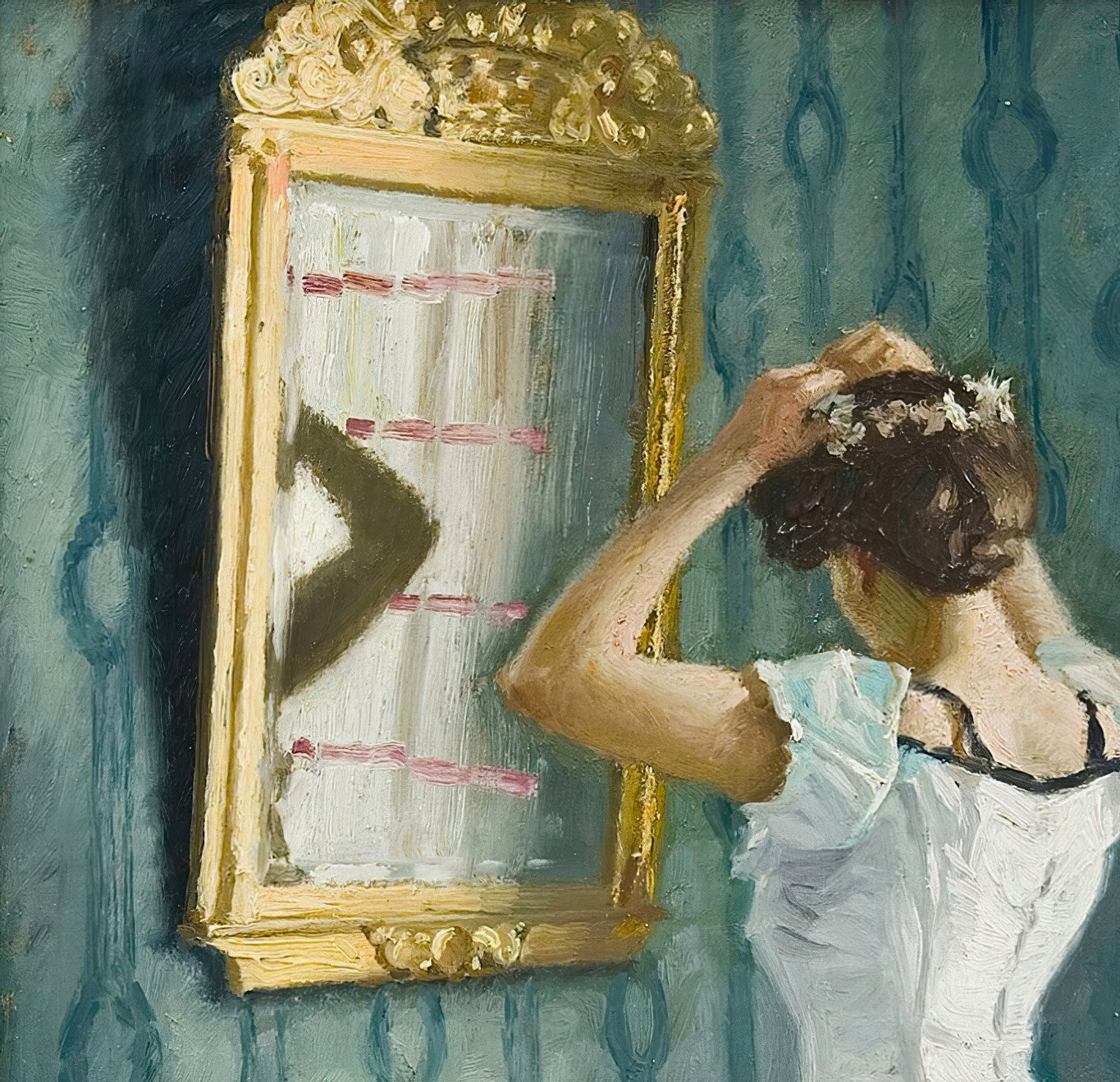 Girl Preparing for Ballet