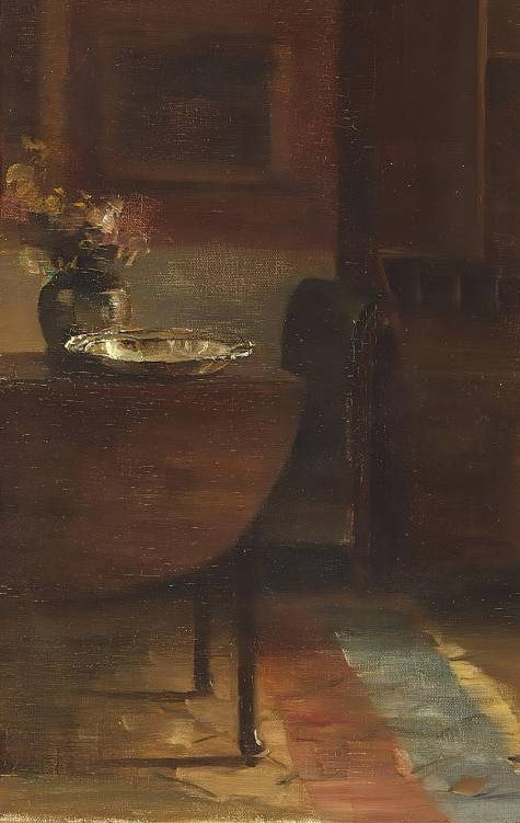 Interior with Young Girl Standing by the Window