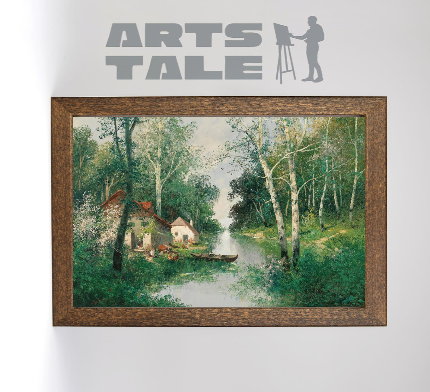 A River Landscape in Spring