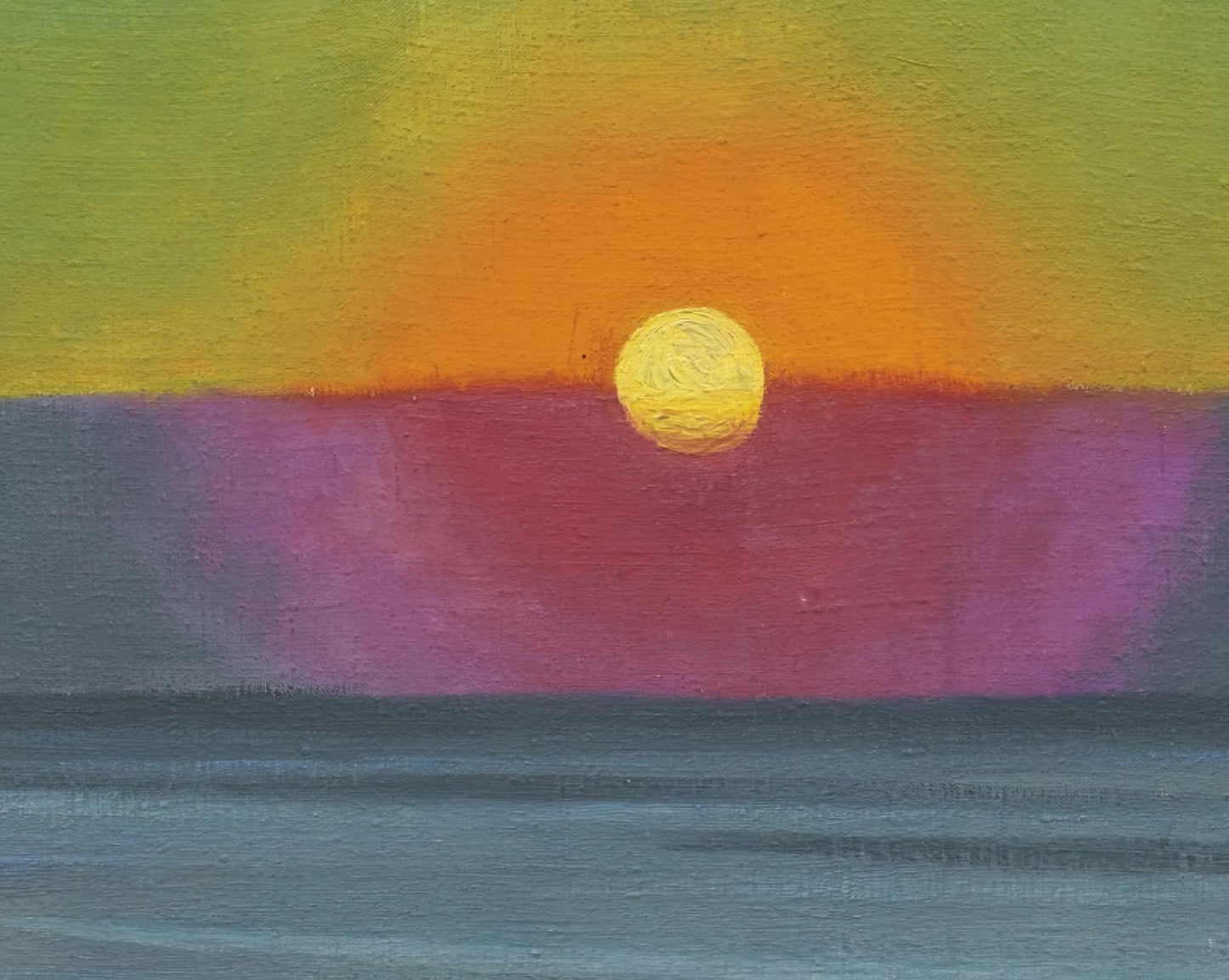 Setting Sun in the Mist