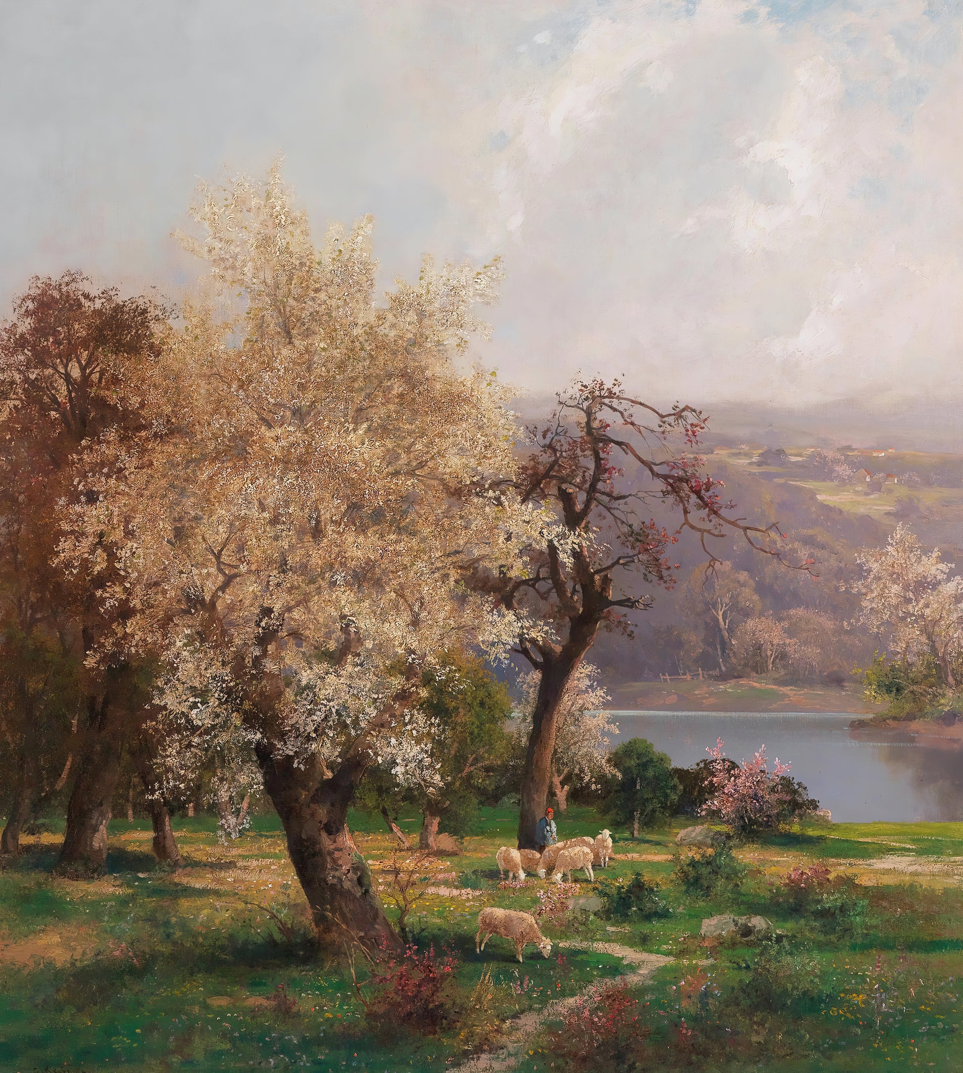 Lake Landscape in Spring