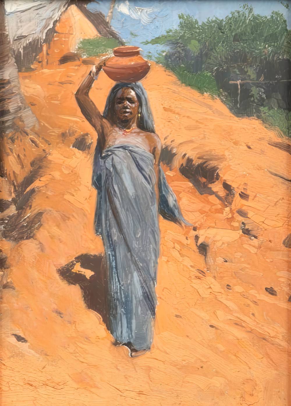 African Woman with a Water Jug