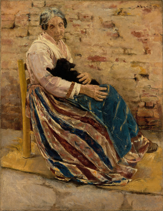 An Old Woman With a Cat