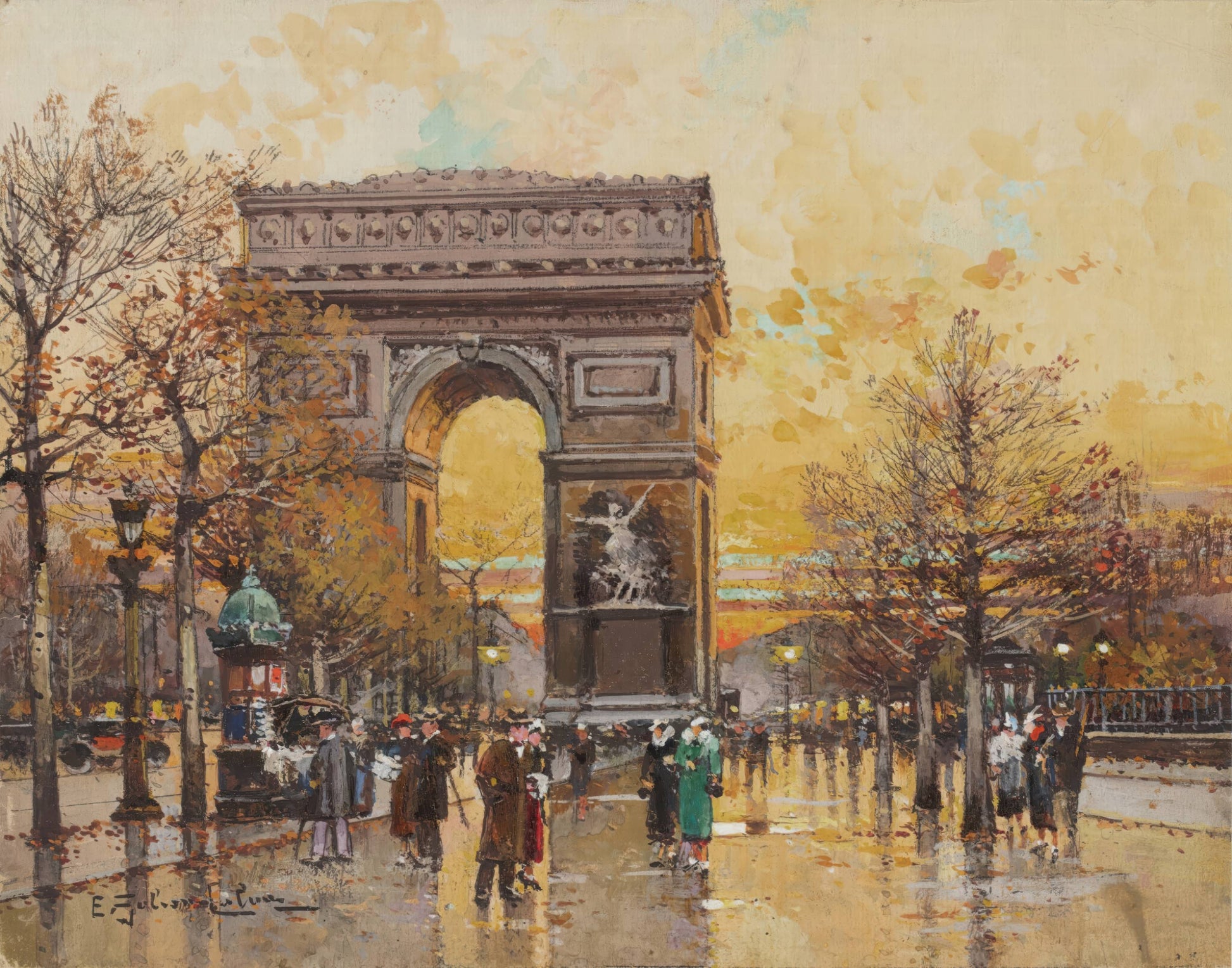 Arc de Triomphe in the Fall
