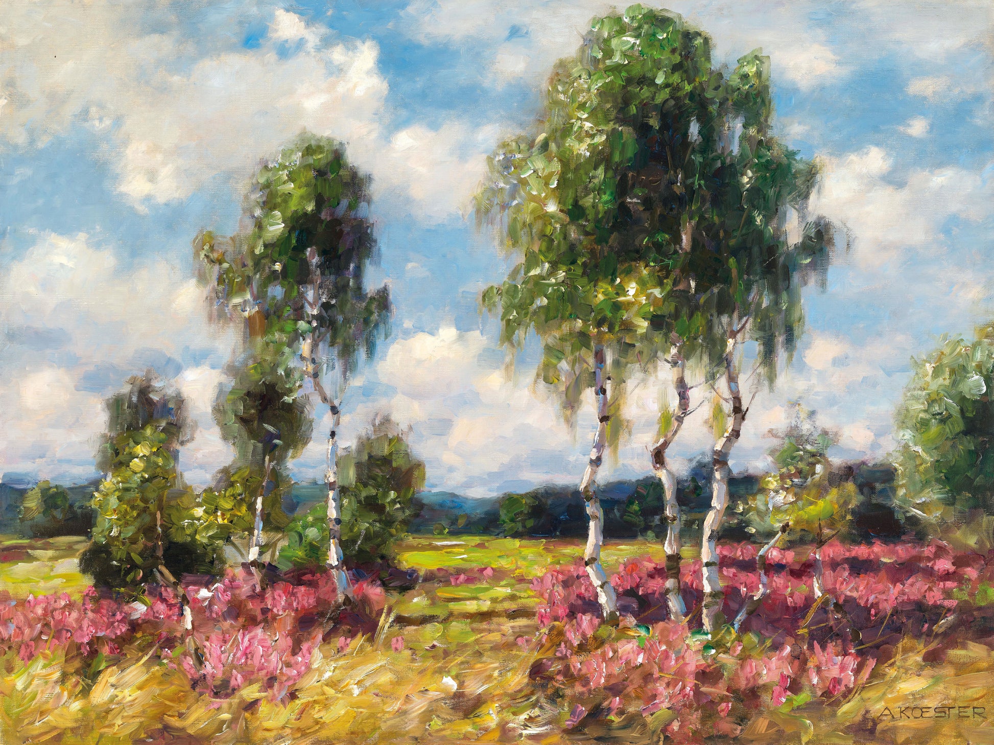 Birches in a Heath Landscape