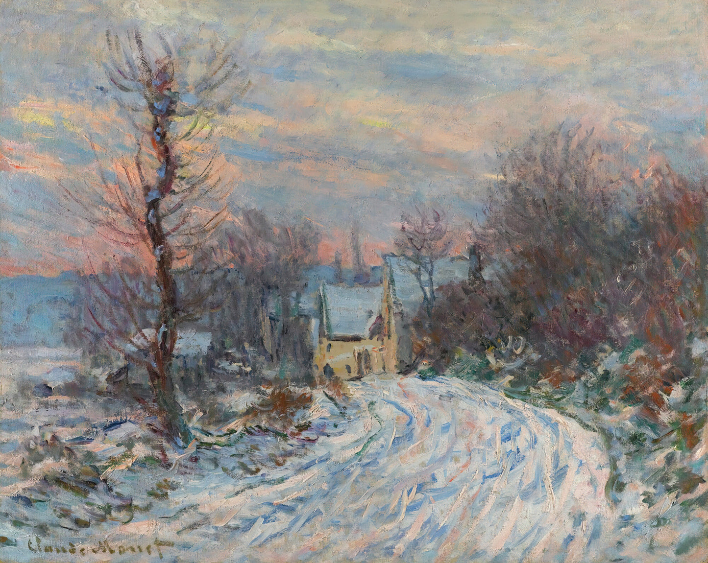 Entering Giverny in Winter