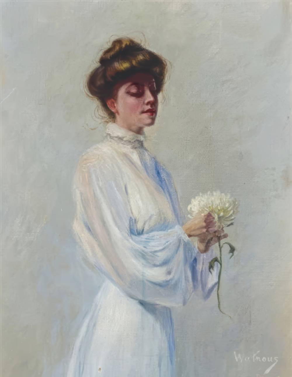 Girl with Chrysanthemum