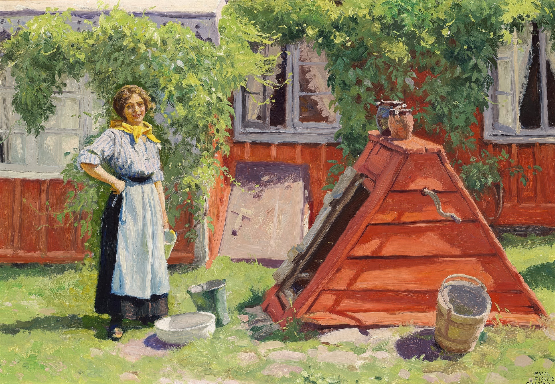Girl by a Well
