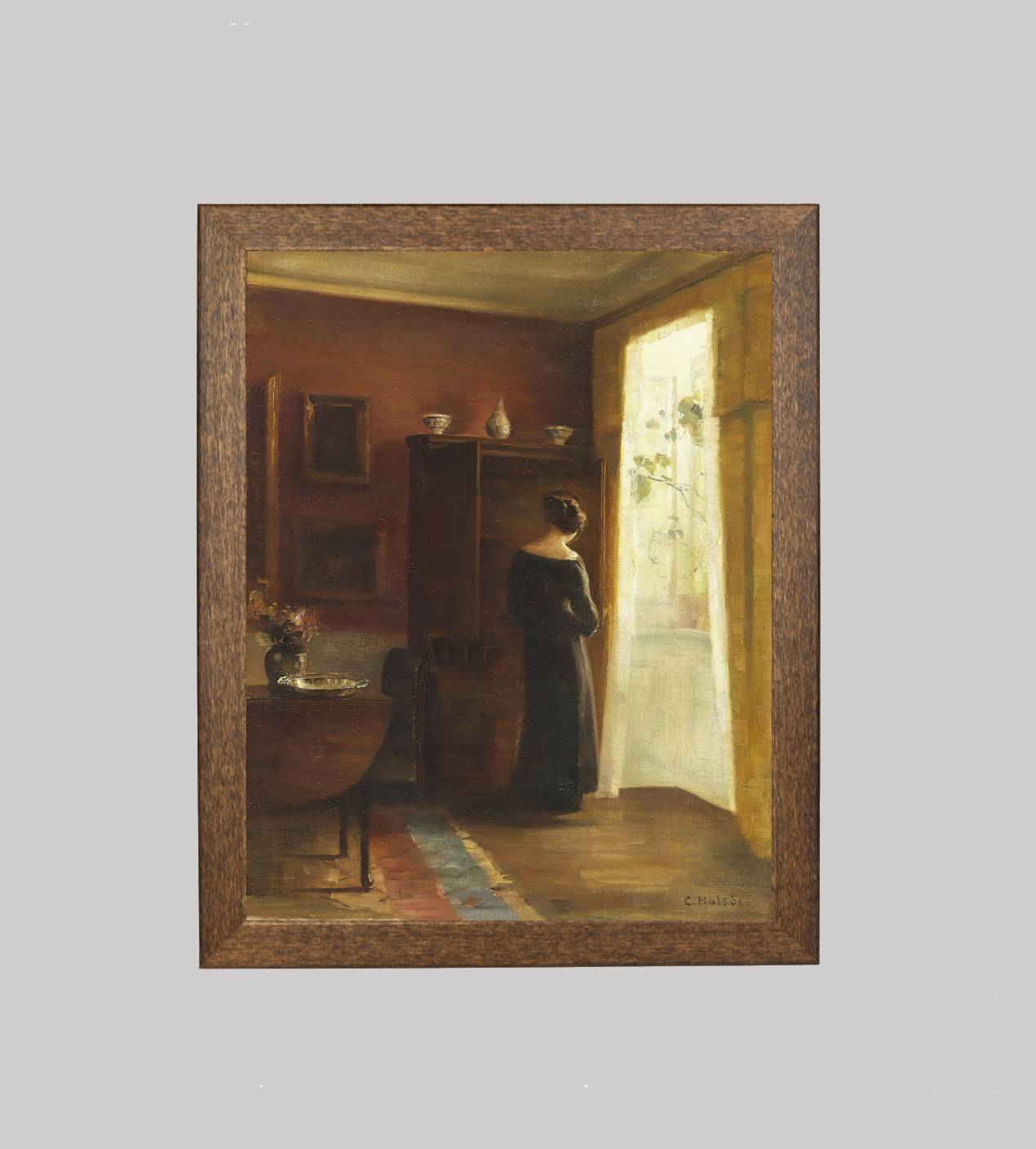 Interior with Young Girl Standing by the Window