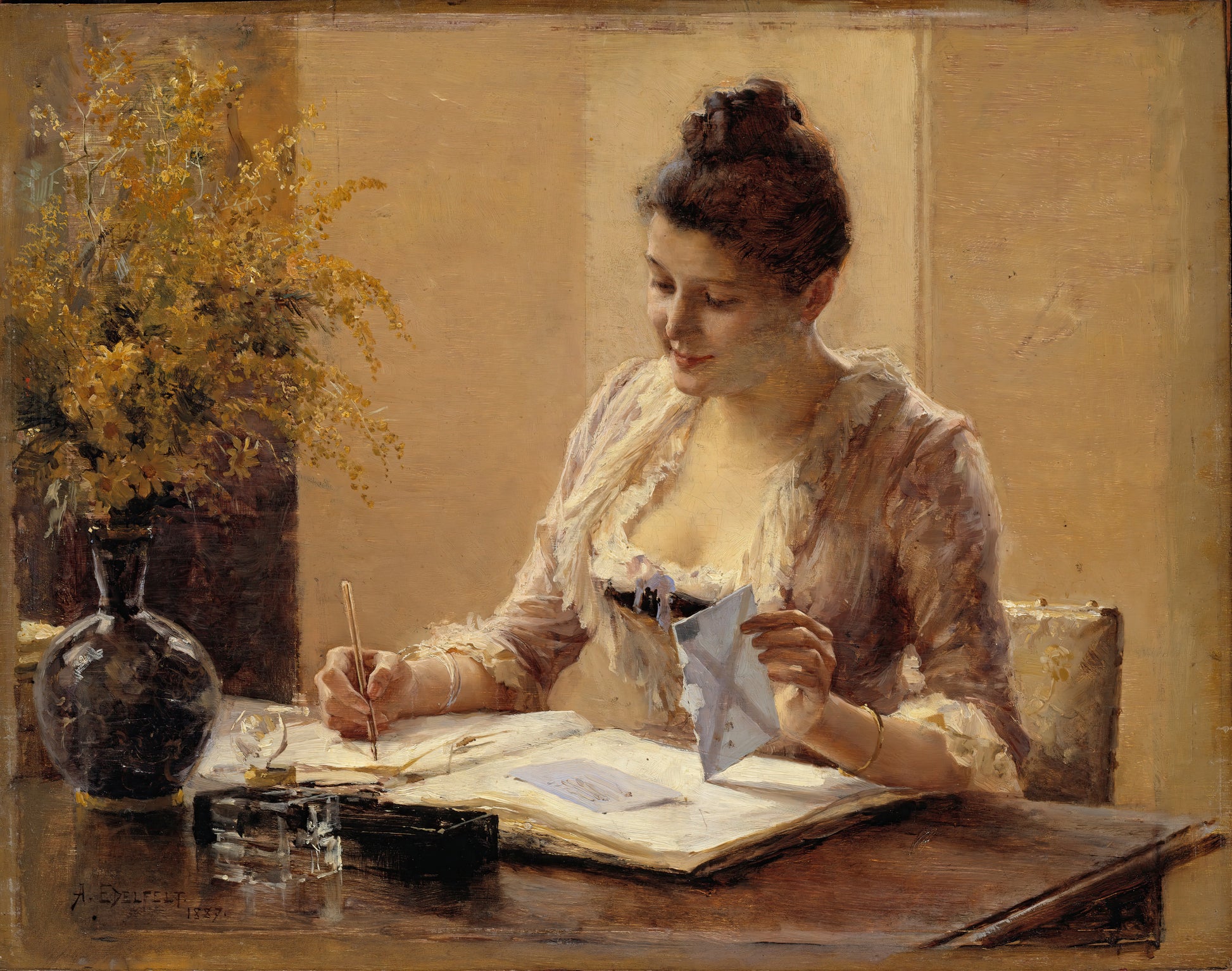 Lady writing a Letter