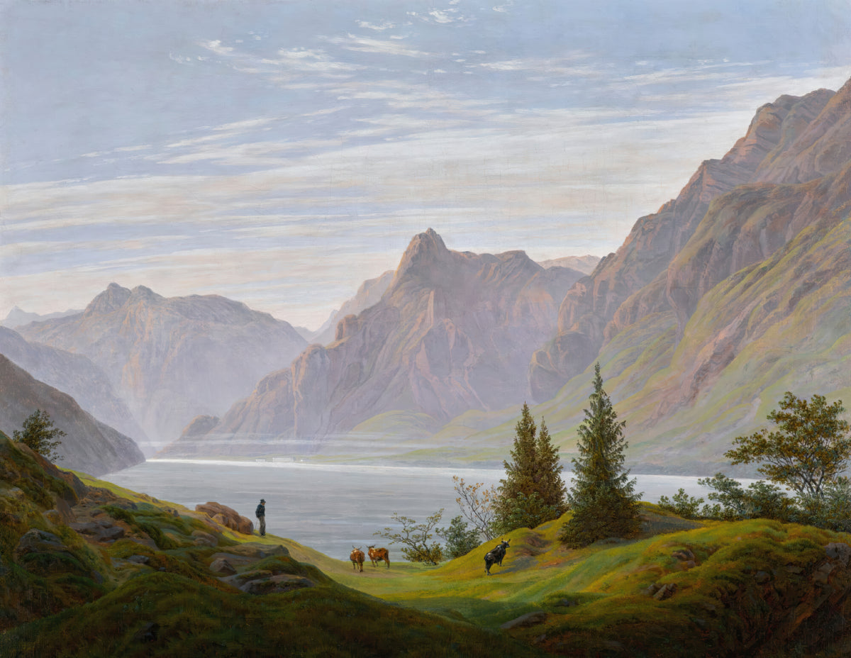 Landscape with the Mountain Lake, Morning