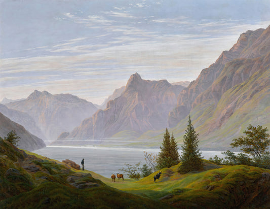 Landscape with the Mountain Lake, Morning