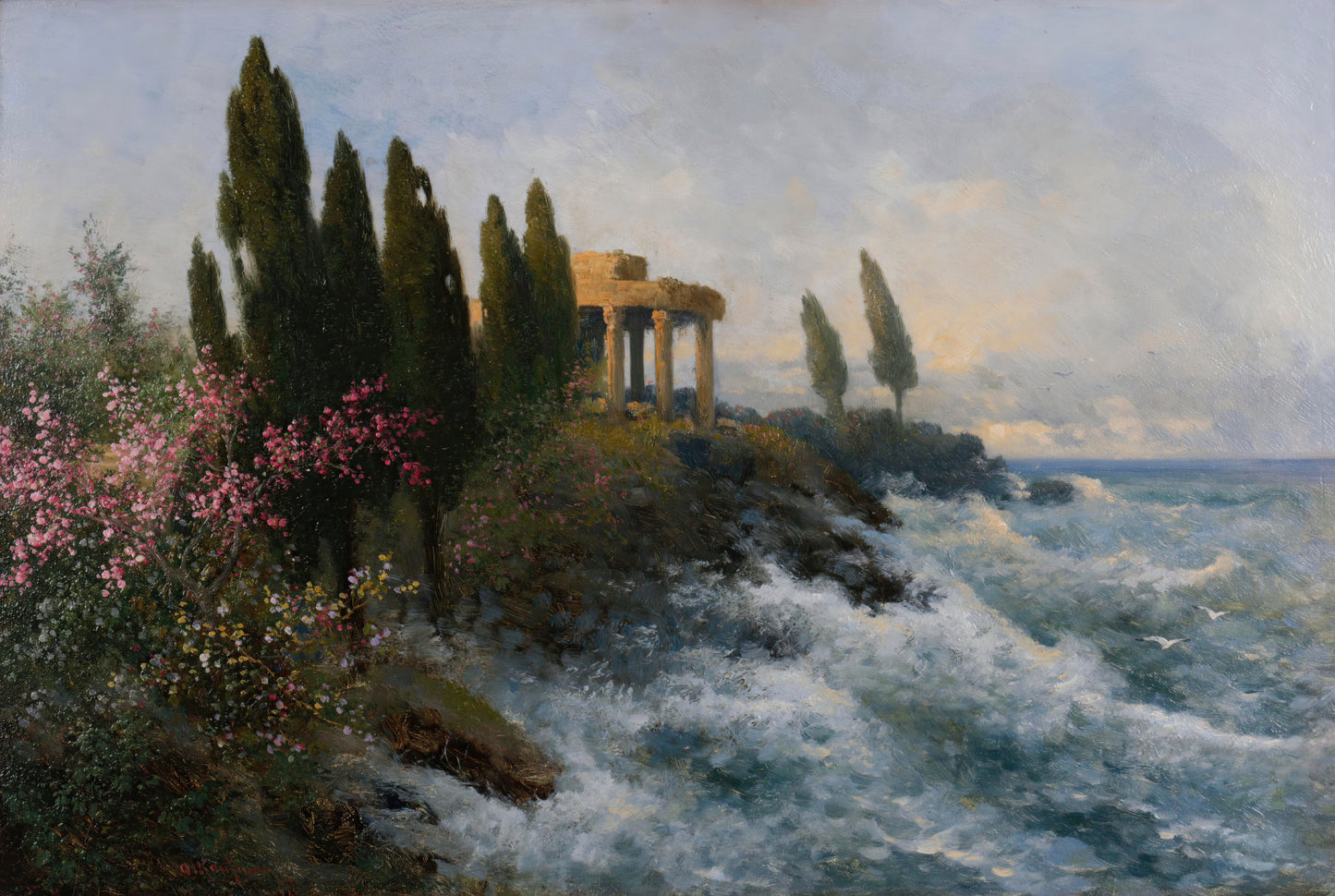 Mediterranean Landscape with Antique Temple