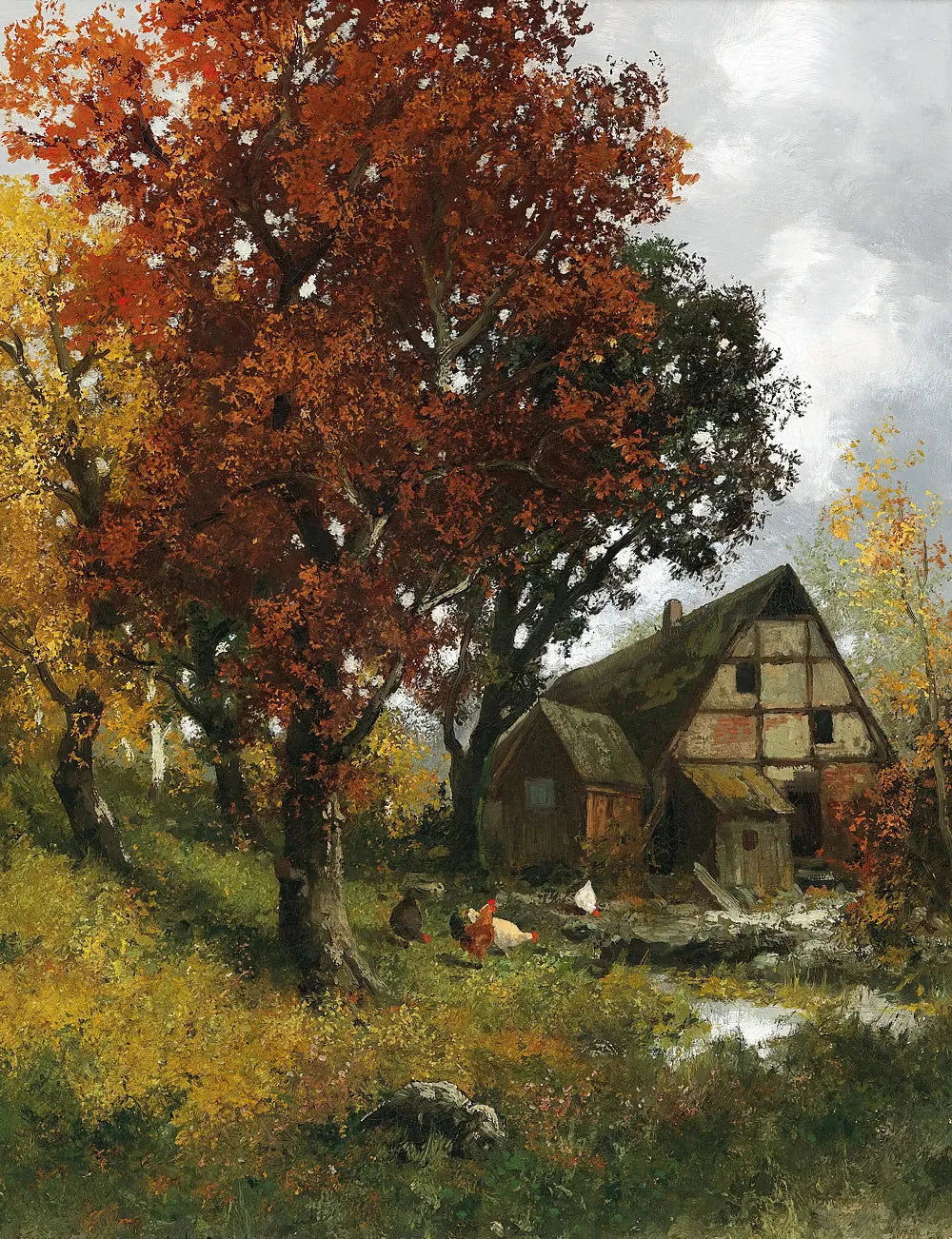 Mill in the Autumn Forest