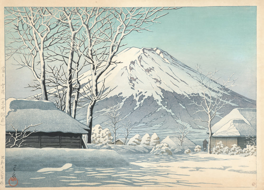 Mt. Fuji, Clearing After a Snowfall in Oshino