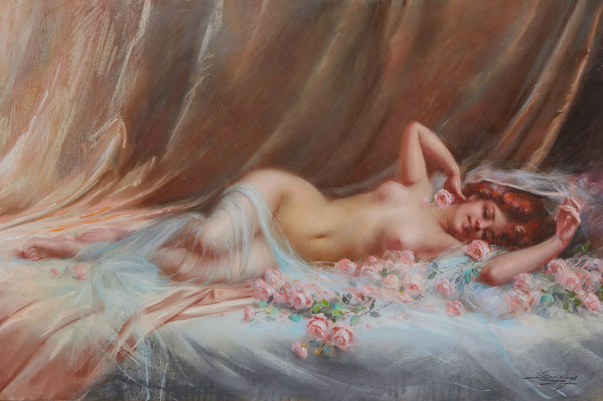 Nude With Roses