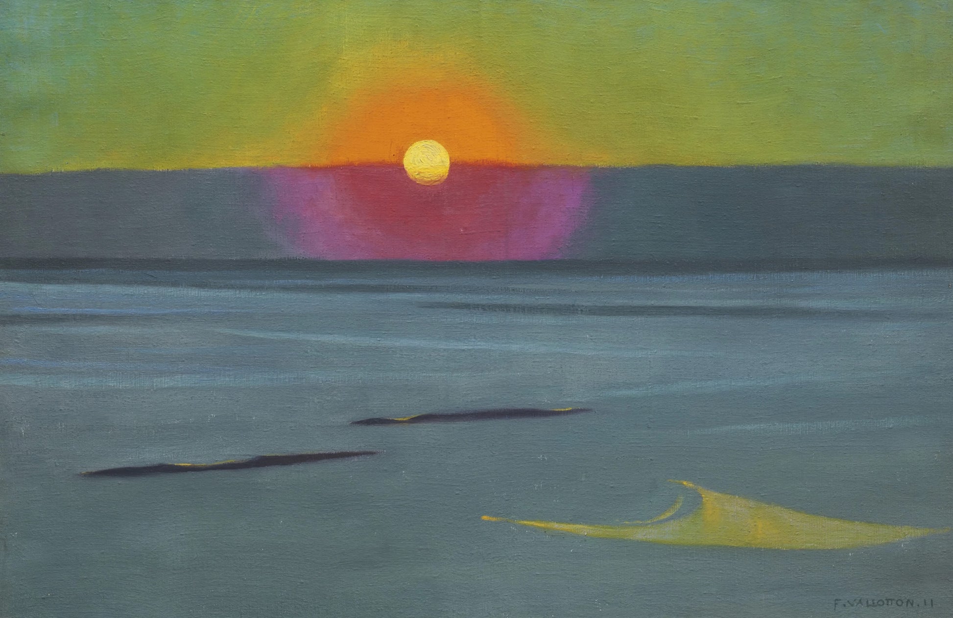 Setting Sun in the Mist