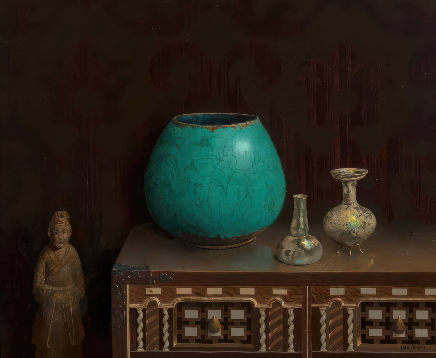 Still Life with a Blue Vase