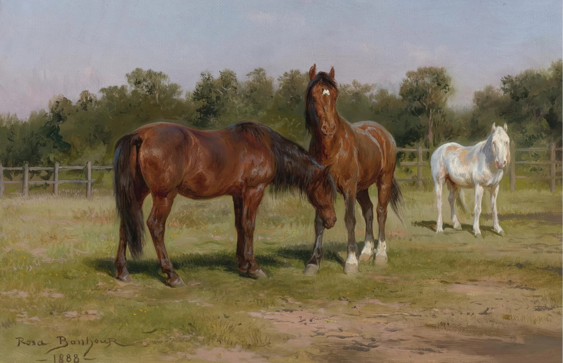 Three Horses in a Landscape