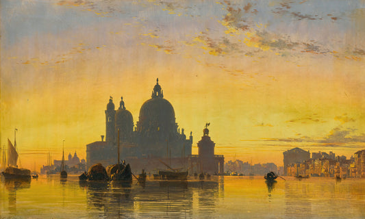 Venice, Sunset Behind the Church of Santa Maria della Salute