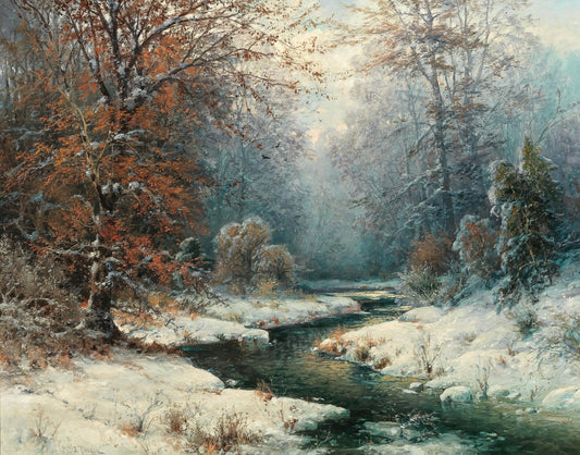 Winter River Landscape