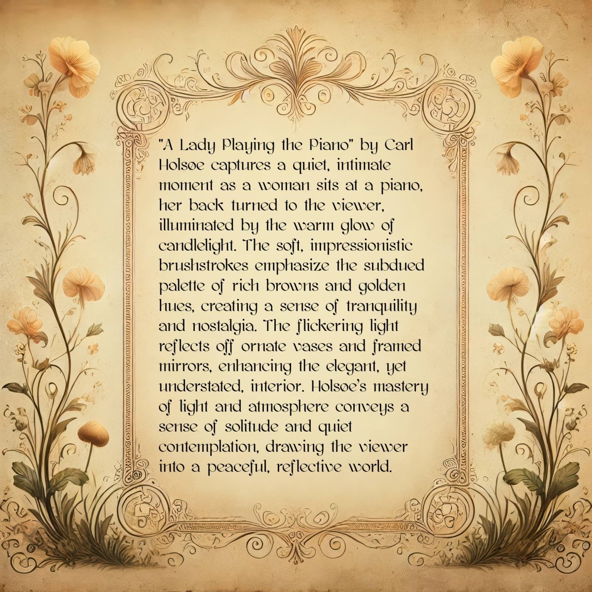 A Lady Playing the Piano