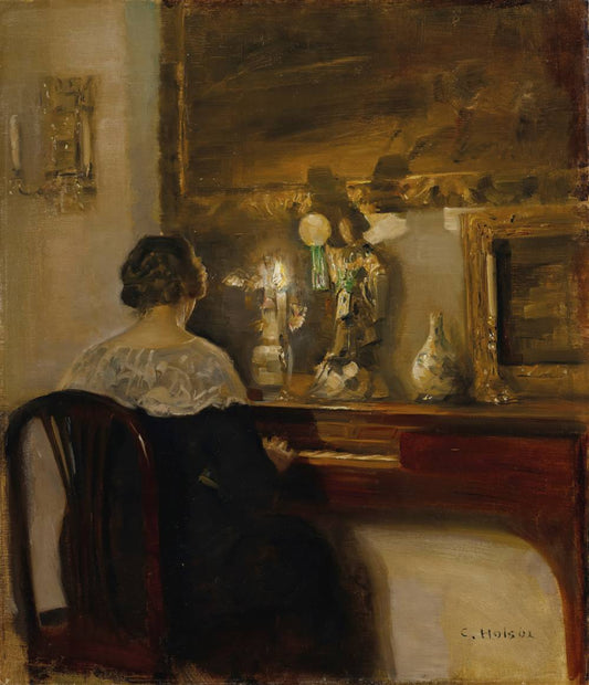 A Lady Playing the Piano - My Store