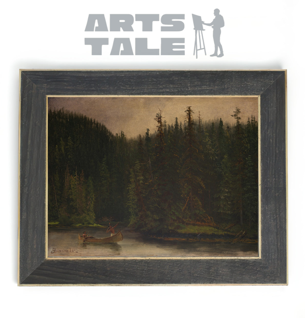 Native American Hunters in Canoe