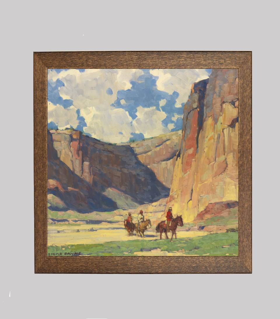 Indians Riding Through the Canyon de Chelly