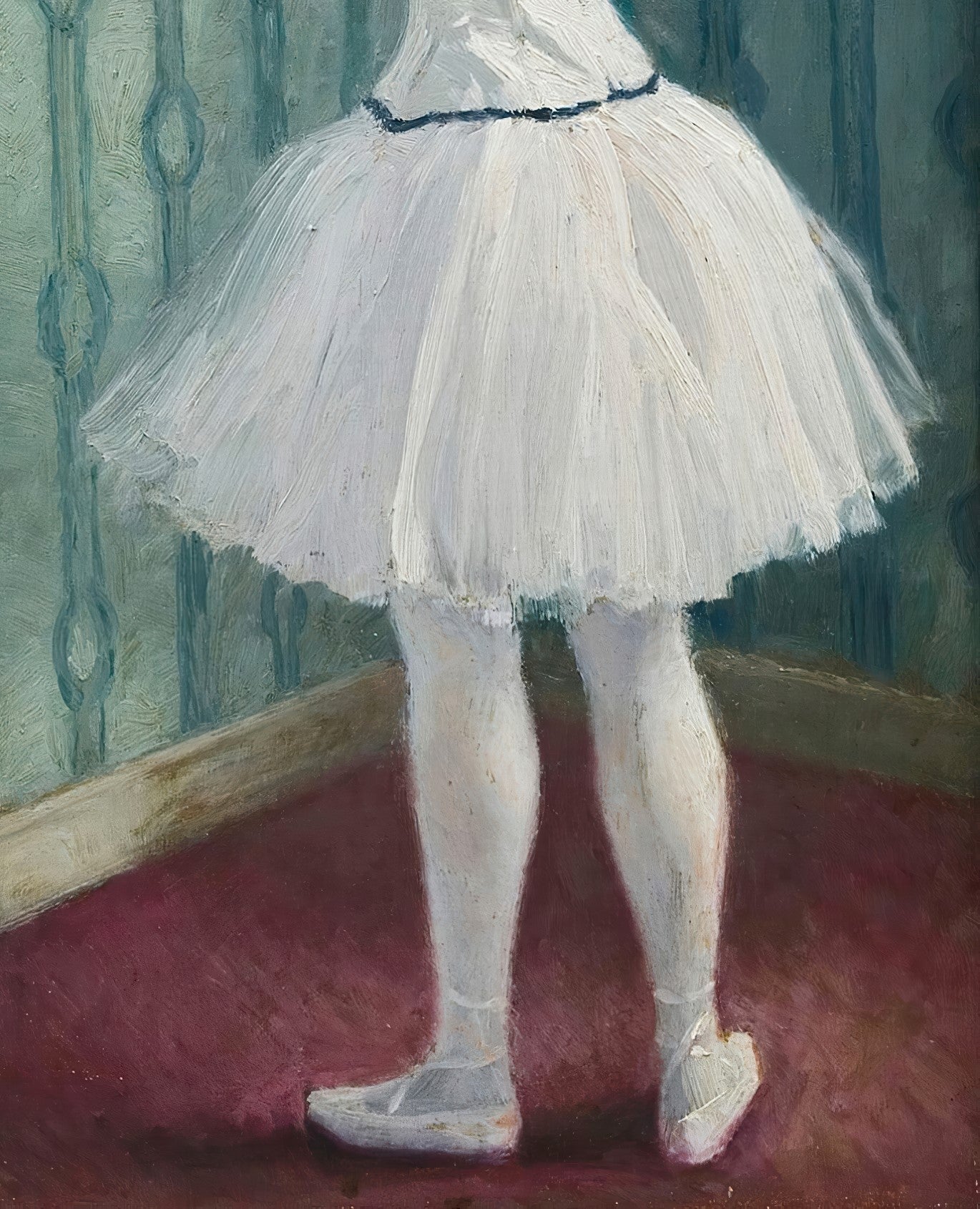 Girl Preparing for Ballet
