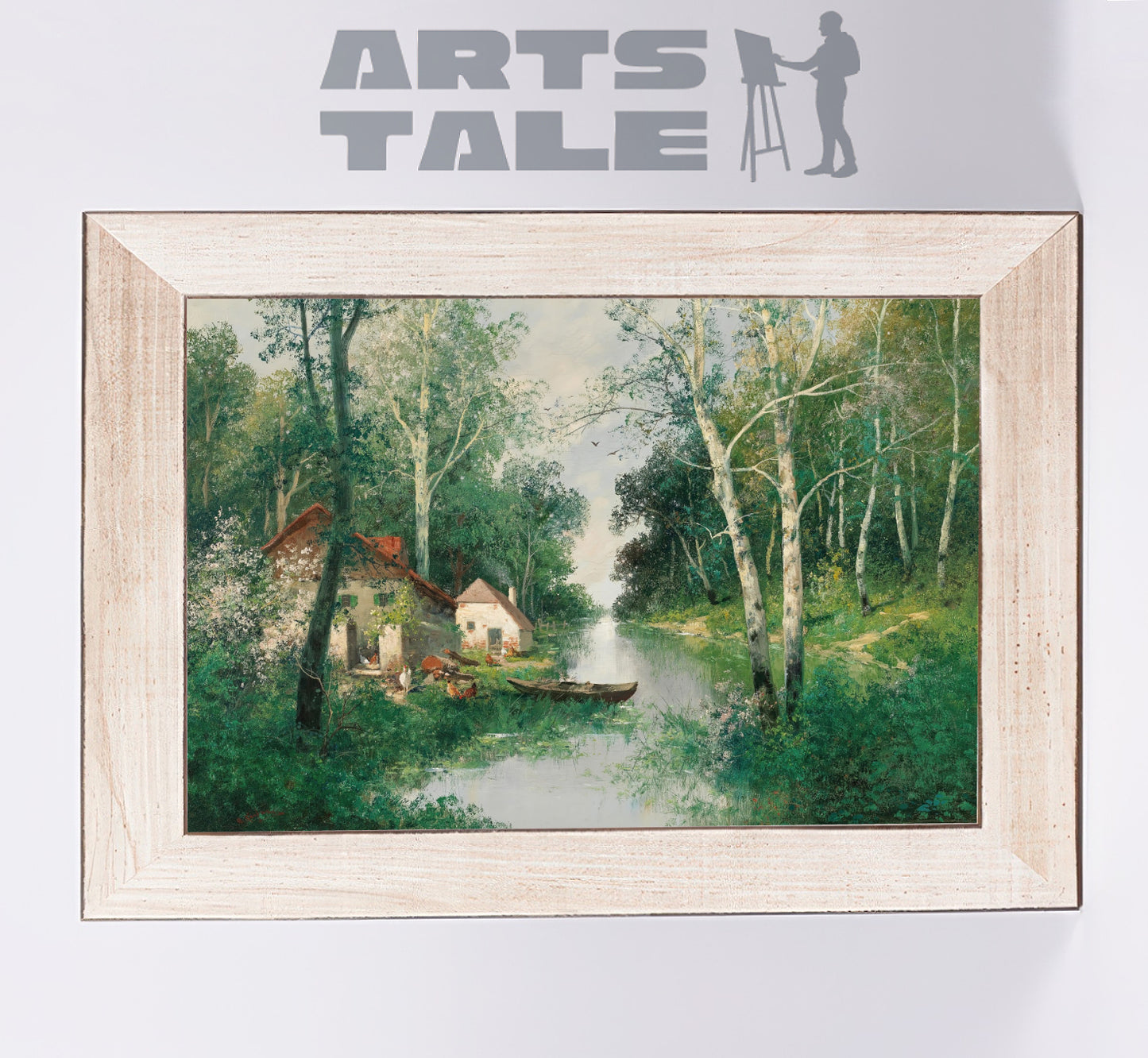 A River Landscape in Spring