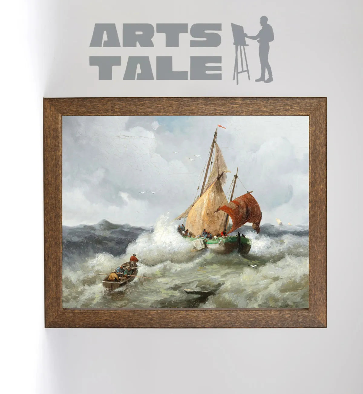 Fishing Boat in Rough Sea