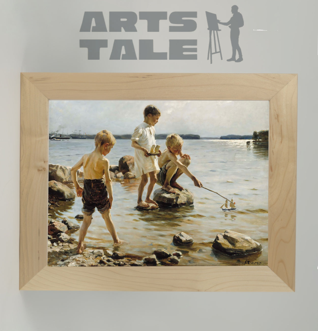 Boys Playing on the Shore