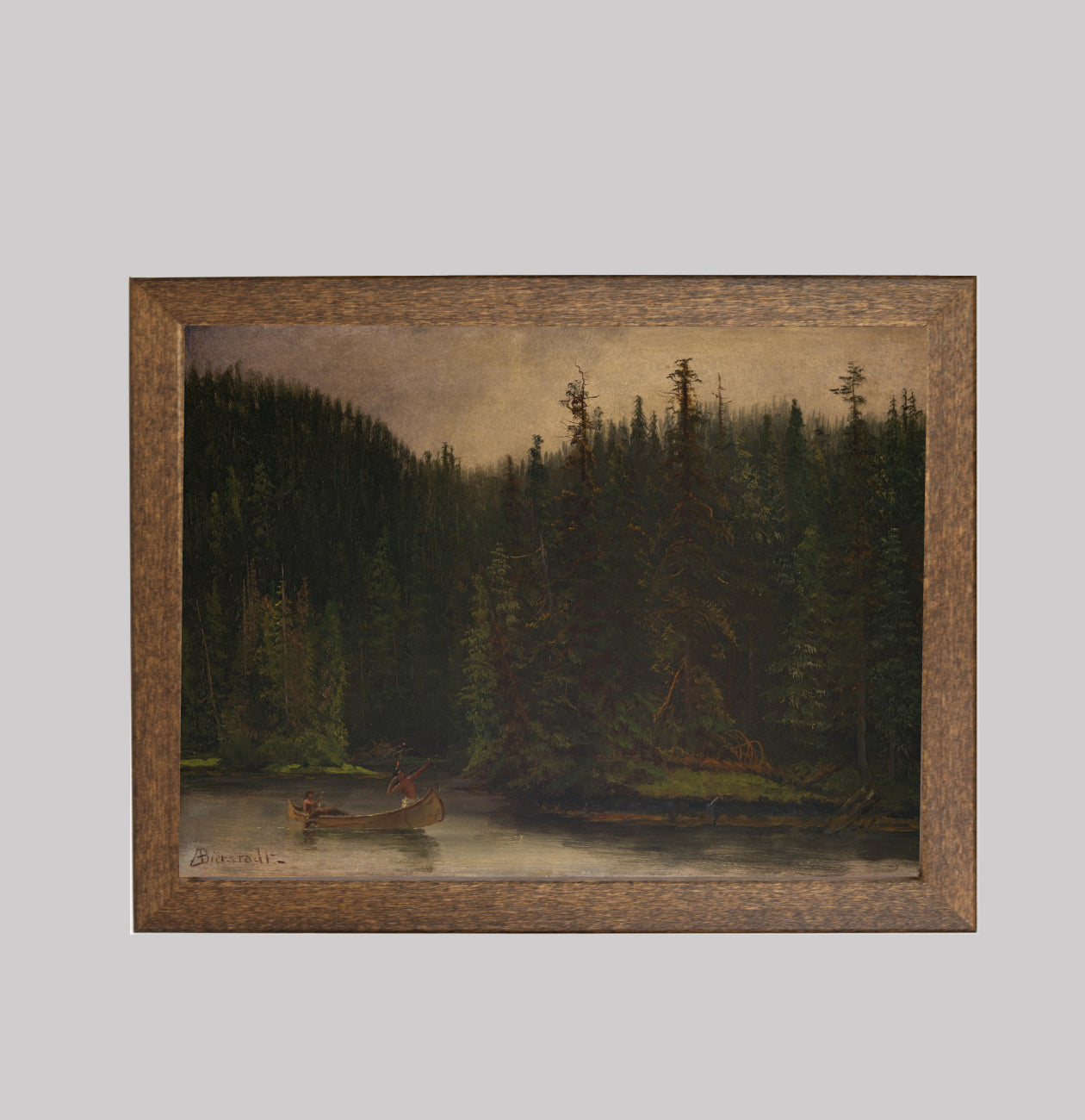 Native American Hunters in Canoe