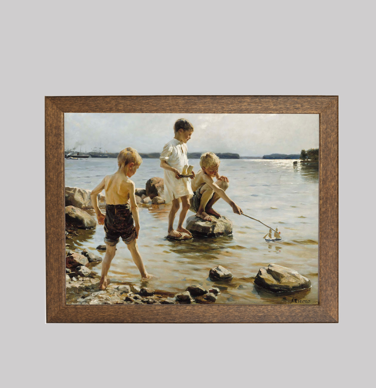 Boys Playing on the Shore