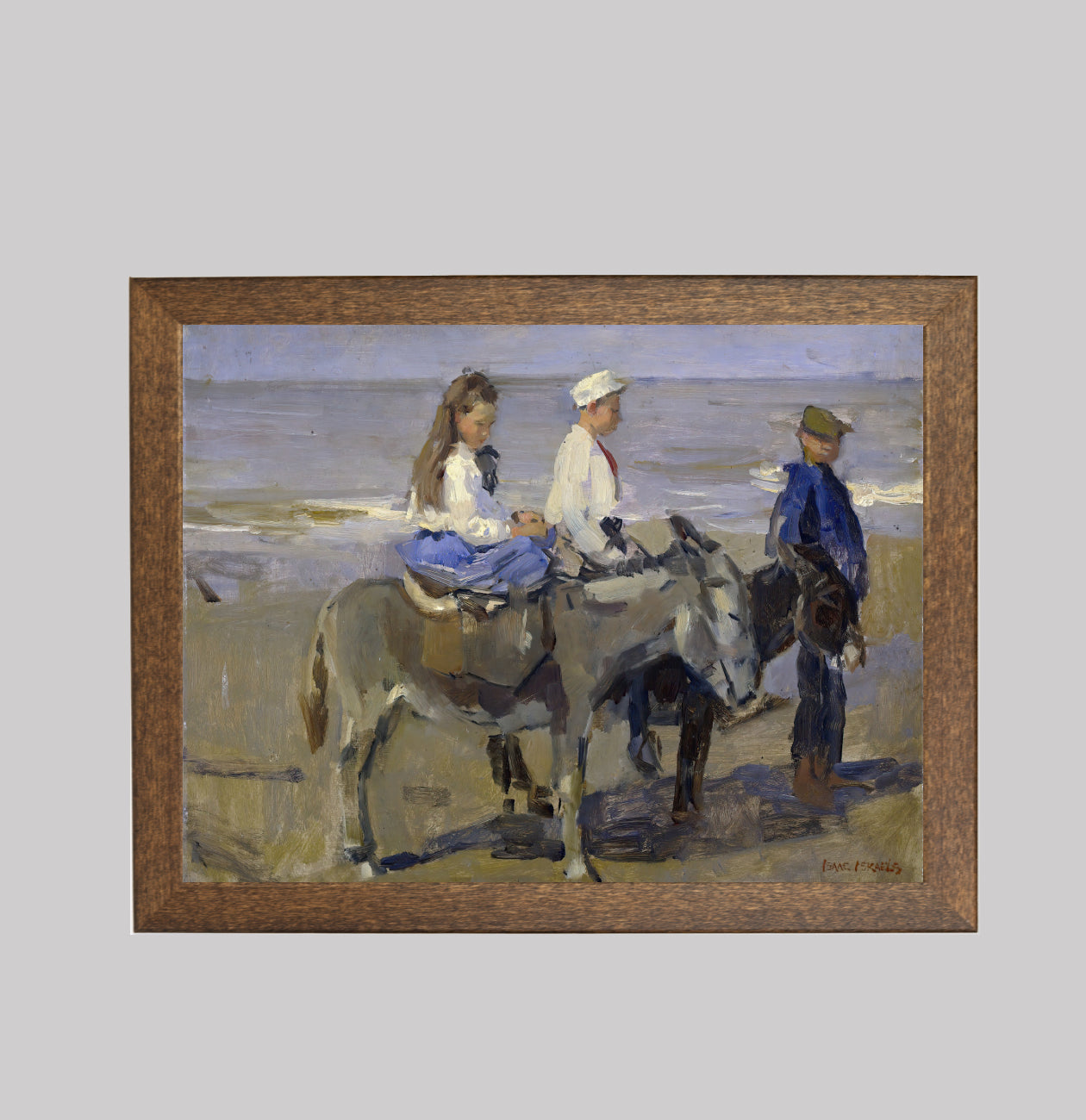 Boy and Girl on Donkeys