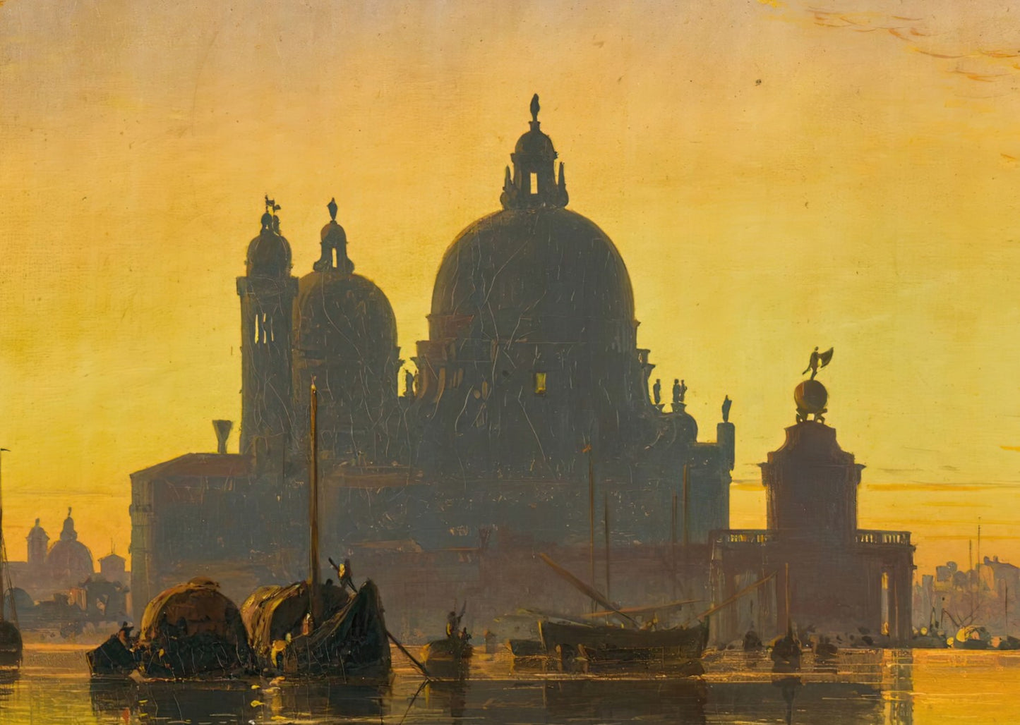 Venice, Sunset Behind the Church of Santa Maria della Salute
