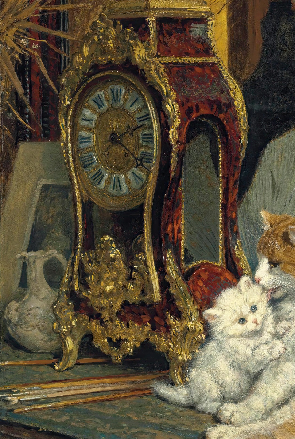 A Mother Cat and Her Kitten