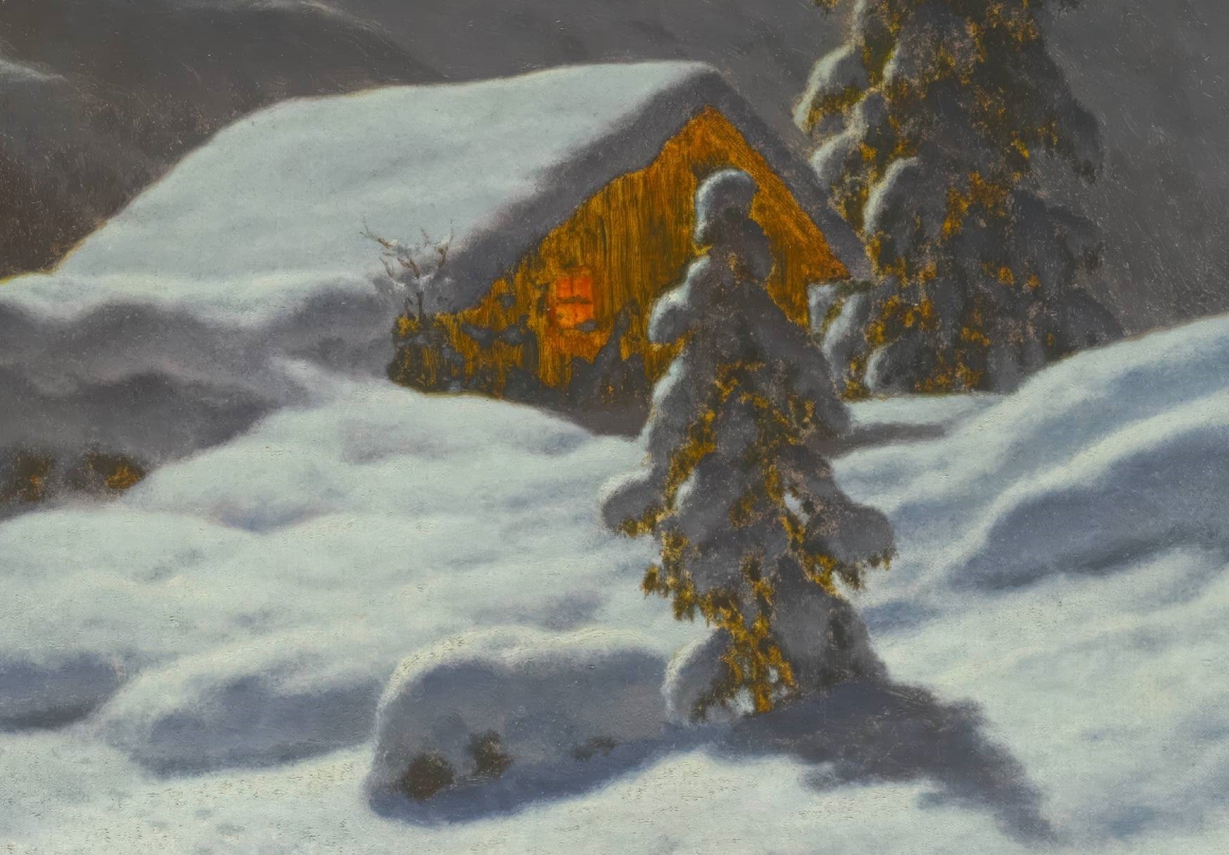 Moonlit Winter Landscape