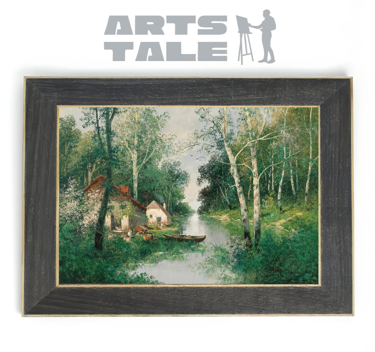 A River Landscape in Spring