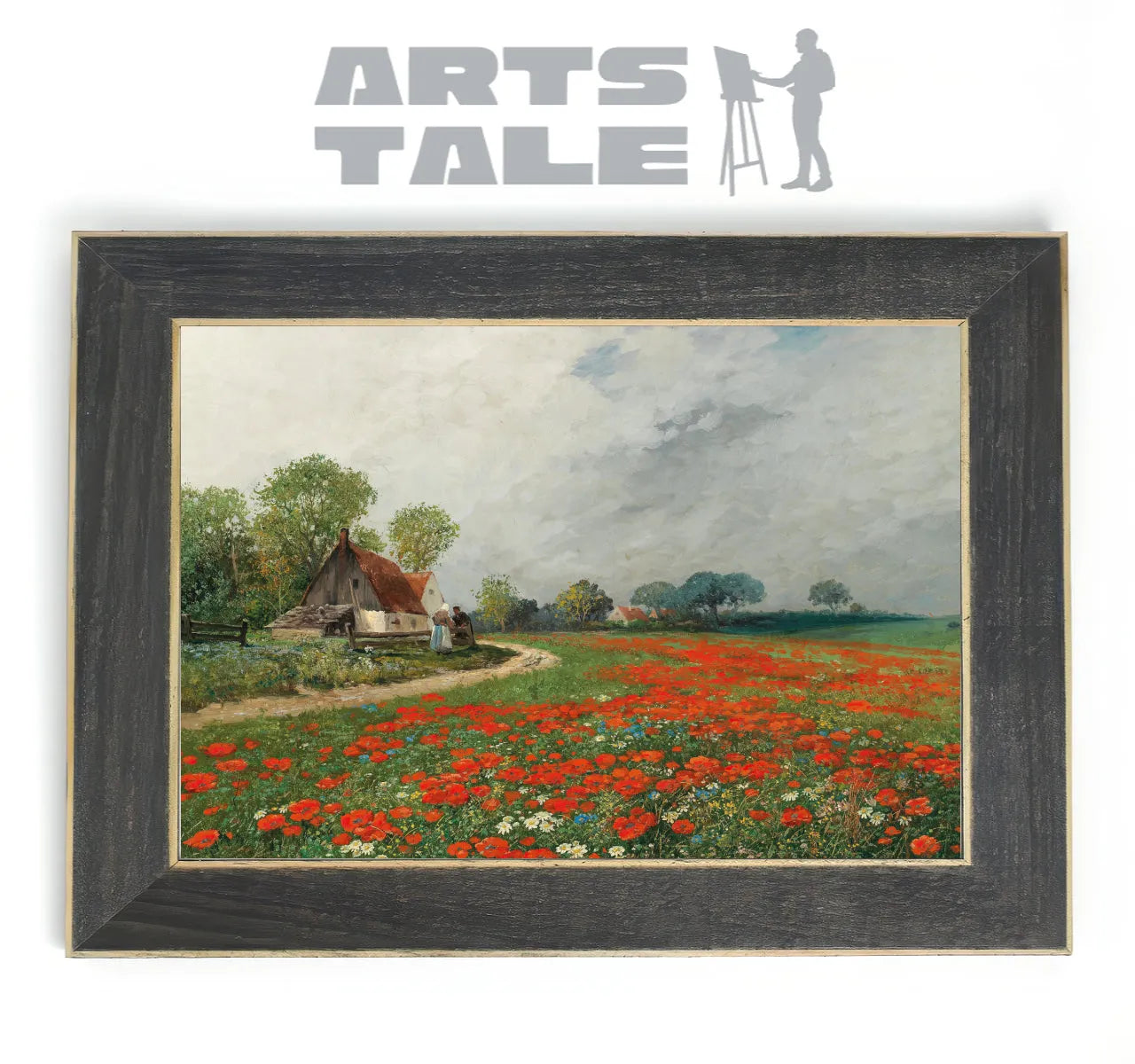 A Poppy Field With Daisies