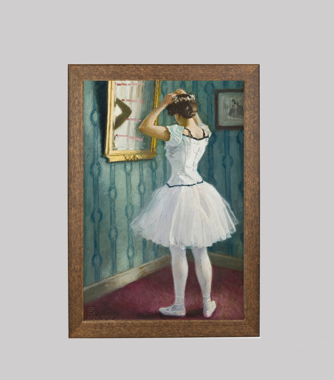 Girl Preparing for Ballet