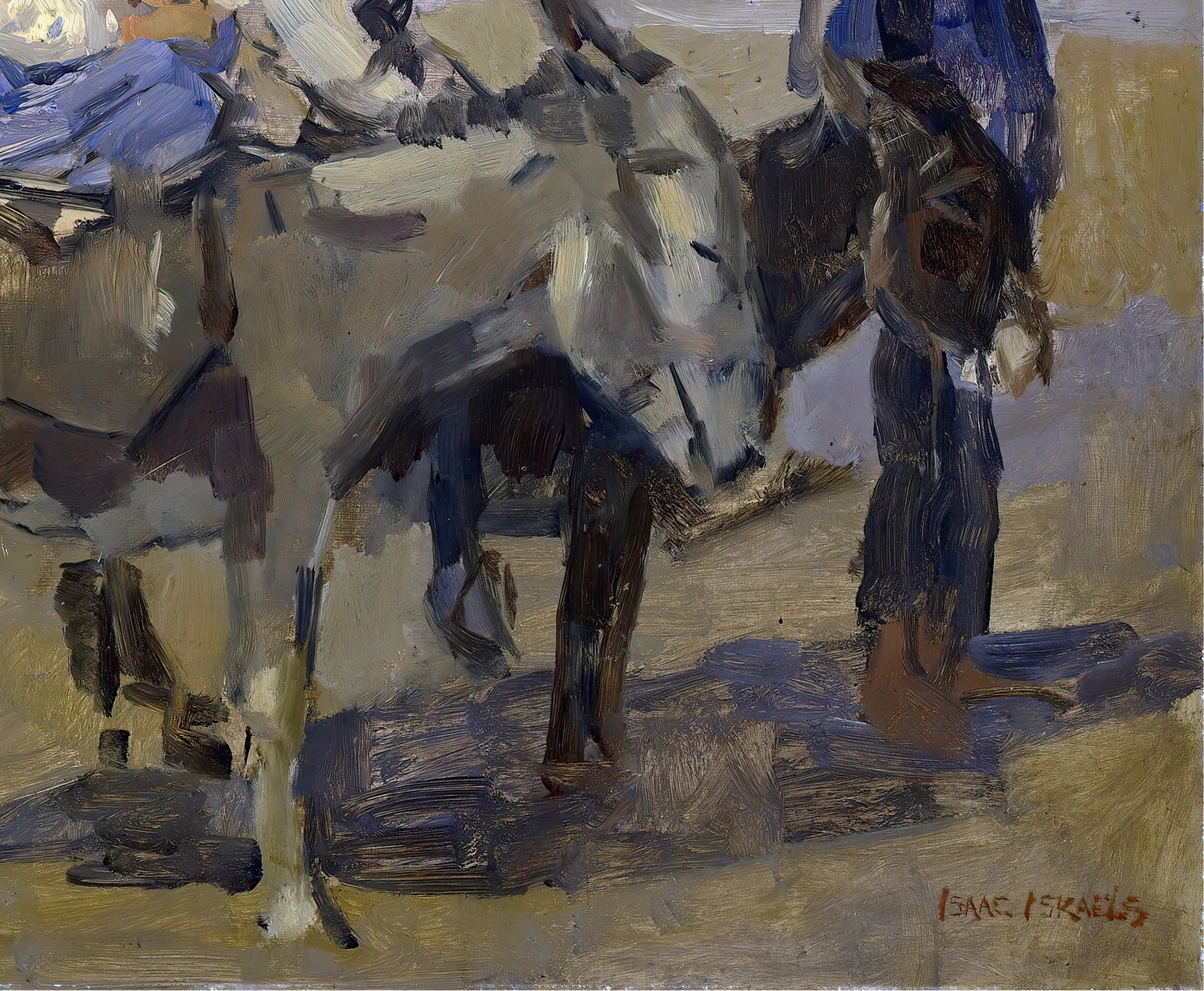 Boy and Girl on Donkeys