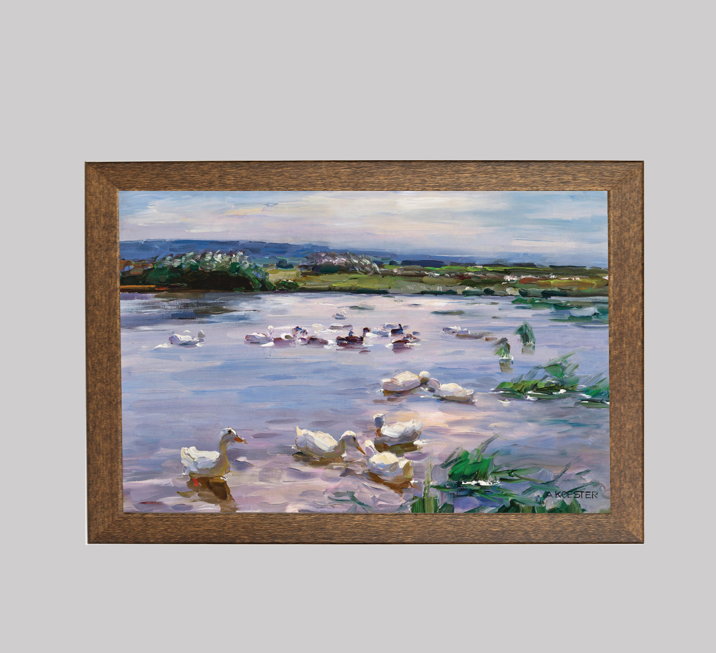 Ducks in the Lily Pond