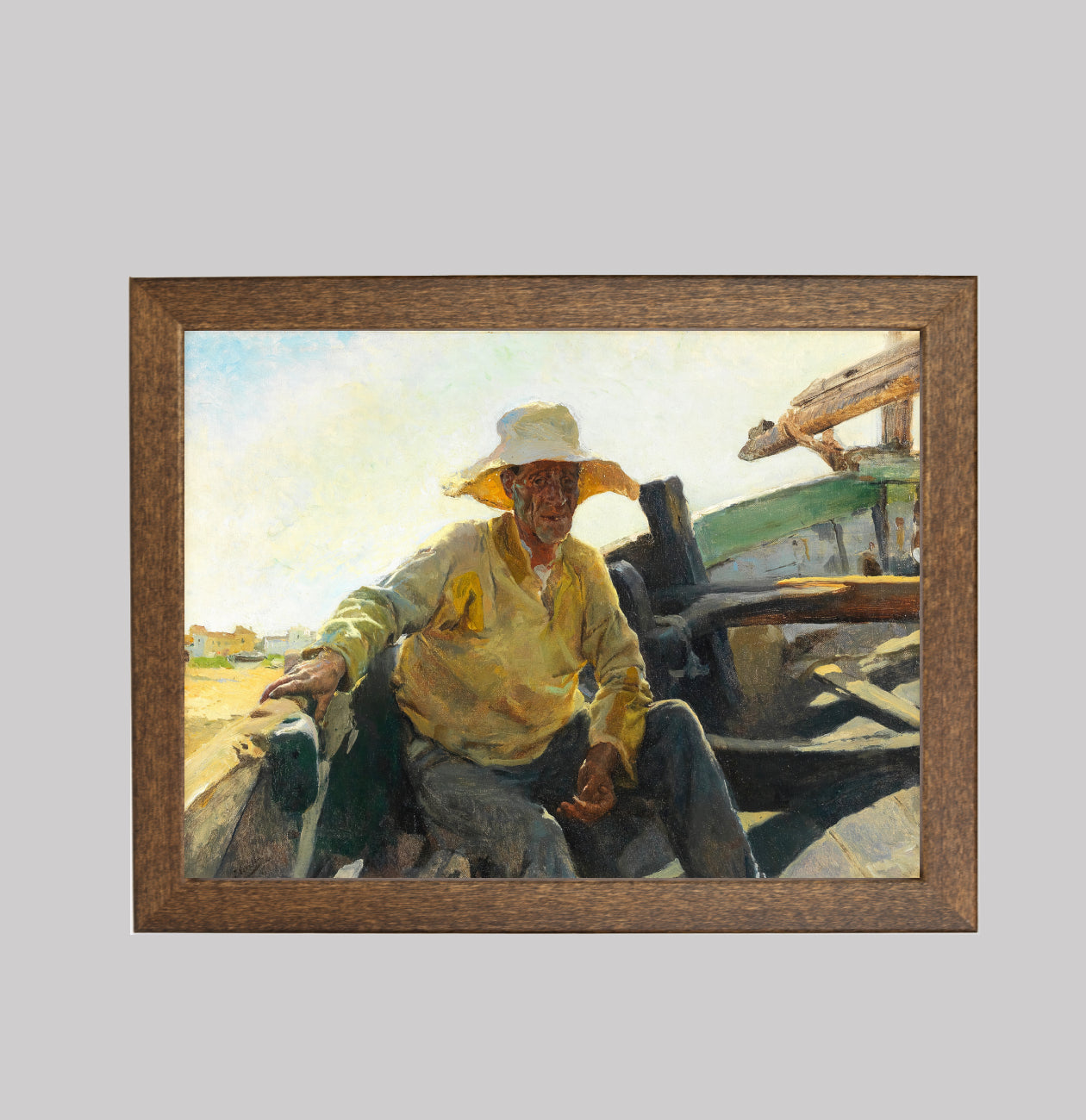 Old Fisherman in a Boat