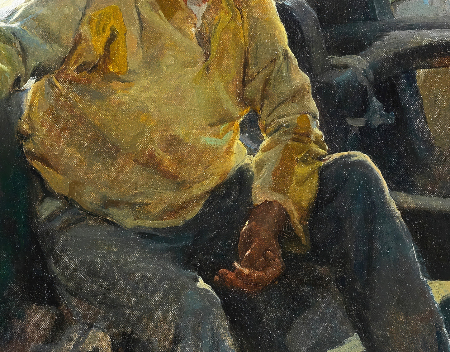 Old Fisherman in a Boat