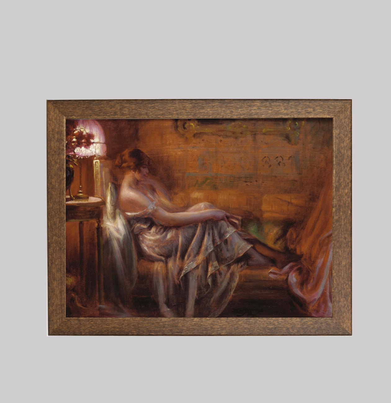 Reading by Lamp Light