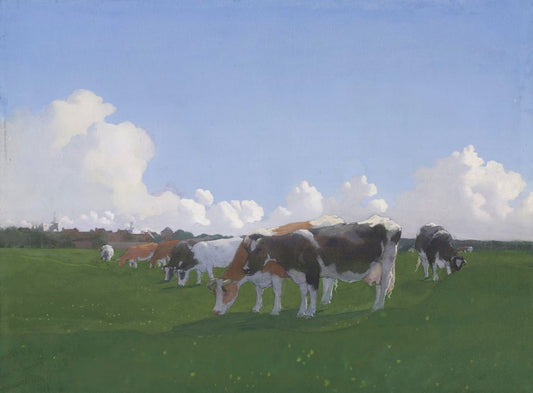 Grazing Cows in a Meadow