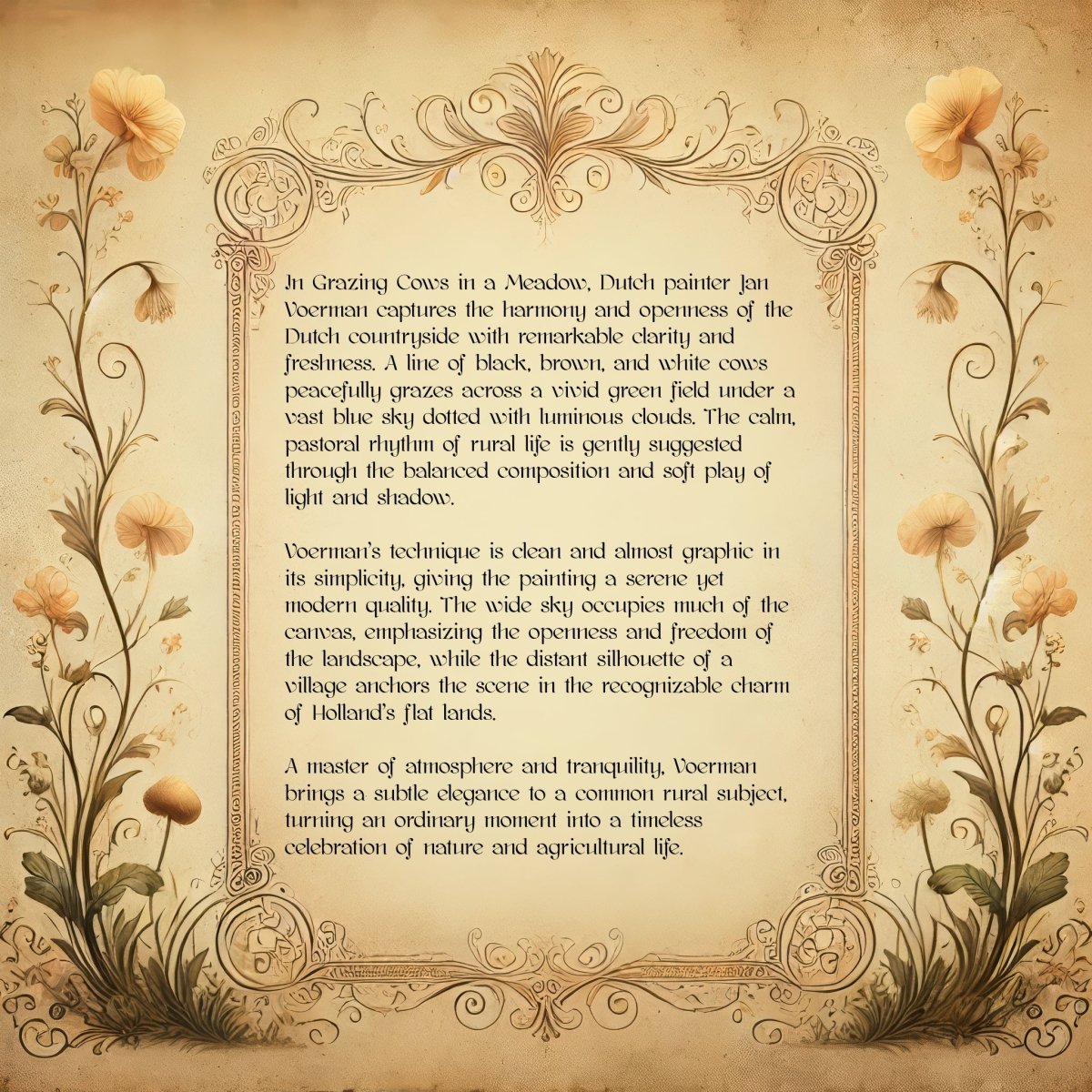 Grazing Cows in a Meadow